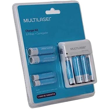 Imagem de MULTILASER Carregador de Baterias Recarregáveis 8 Pilhas AA/AAA