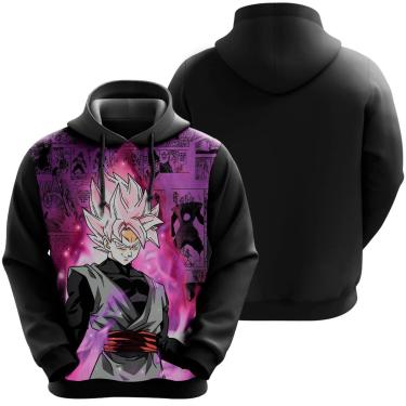 Imagem de Blusa De Moletom Dragon Ball Goku Super Saiyajin Rose Anime Desenho-Unissex