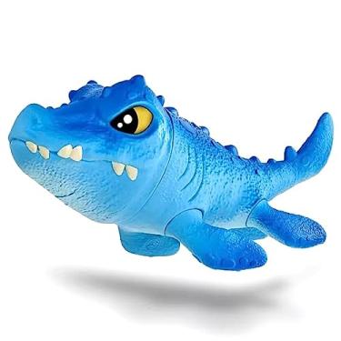 Imagem de Dinossauro Baby Aquático Mosasaurus Azul Pupee Original Boneco Dino Infantil de Vinil