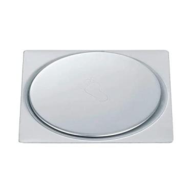 Imagem de Pingoo.casa, Ralo Click Up para Chão Quadrado Aço Inox 10 cm - Prata