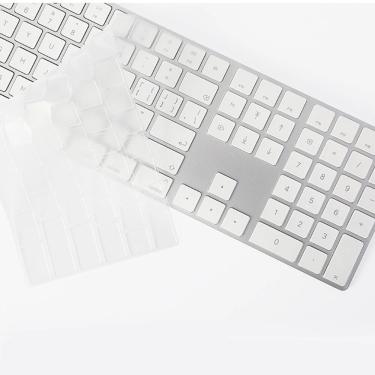 Imagem de Para 2021 imac wired apple teclado a2449 a2450 a1243 a1843 mb110ll/b com teclado numérico silicone