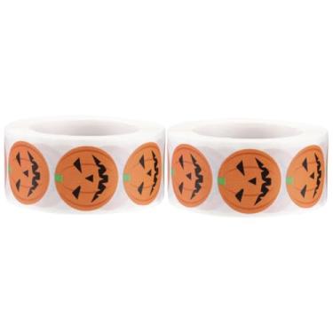 Imagem de ERINGOGO 2 Peças Adesivo De Halloween Envelope De Halloween Suprimentos De Halloween Adesivo De Careta De Abóbora Complicada Decoração De Halloween Adesivos De Abóbora Círculo Adesivos