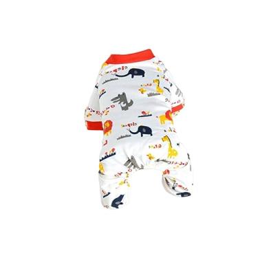 Imagem de Toddmomy roupa de dormir para animais de estimação Suprimentos para animais de estimação pijama de cachorro pijamas vestidos roupa de animal de estimação bicho de estimação roupas vermelho