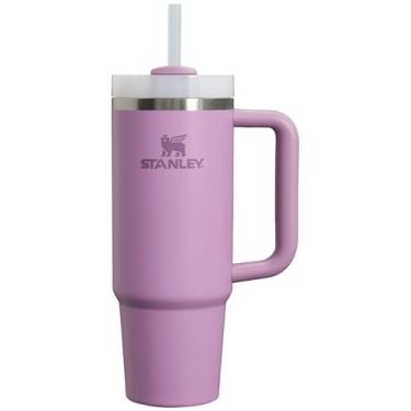 Imagem de STANLEY Copo Quencher H2.0 com alça e canudo 850 g | Tampa Flowstate de 3 posições | Suporte de copo compatível para viagens | Copo de aço inoxidável isolado | Livre de BPA | Lilás