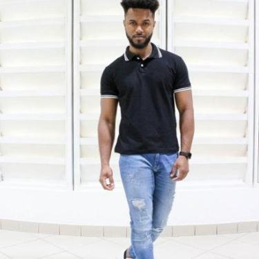 Imagem de Camisa Polo Masculina Camiseta de Gola Malha Peruana-Masculino