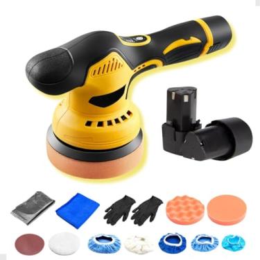 Imagem de Politriz Automotiva Lixadeira Orbital Sem Fio 2 Baterias Recarregavel com Acessorios