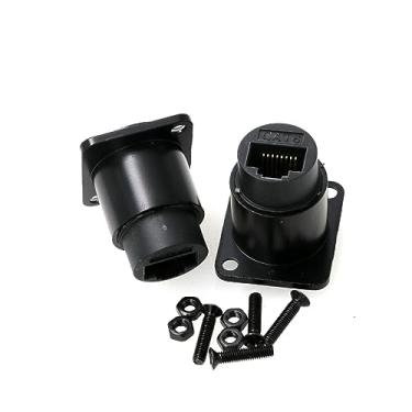 Imagem de ZBLZGP Adaptador tipo painel RJ45, módulo tipo D, categoria 6, rede CAT6, cabo de rede RJ45 reto, pacote com 2 para transmissão de sinal multimídia
