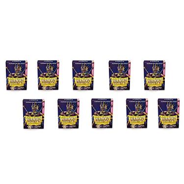 Imagem de 10 Packs Dragon Shield Matte Mini Japanese Purple 60 ct Card Sleeves Display Case