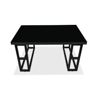 Imagem de Mesa De Centro Retangular Para Sala Brienz Preto e Preto - Genus Móvei