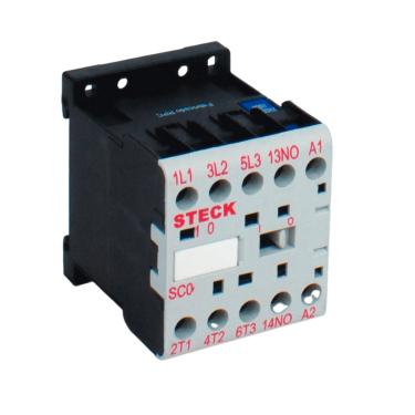 Imagem de Mini contator Auxiliar 12A 110Vca 50/60Hz 3NA+1NA Cód. SC12A10F30 – Steck
