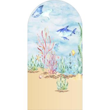 Imagem de Painel Festa Vertical em Tecido Casadinho Glitter Rosa com Fundo Preto