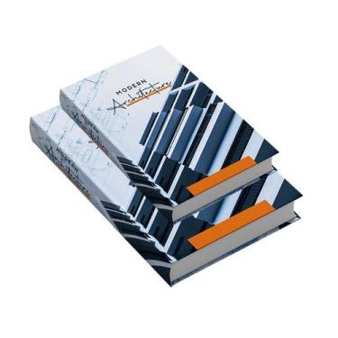 Imagem de Kit 2 Caixas Livro Decorativo Arquitecture - JOLITEX TERNILLE, AZUL