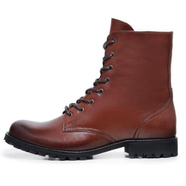 Imagem de Bota Coturno Feminino em Couro DR12 4251 Marrom - TERRADOSCALCADOS, Ma