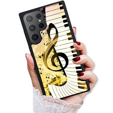 Imagem de Para Samsung S23 Ultra, para Samsung Galaxy S23 Ultra, capa traseira macia protetora durável capa de telefone, teclado de sinal musical HOT12221 1221