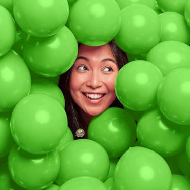 Imagem de Mini balões biodegradáveis AFTERLOON®, 50 peças, verde-limão, 12,7 cm, cor fosca espessa, extra forte, látex, hélio, flutuador, chá de bebê, decoração de guirlanda de revelação de gênero, casamento,