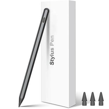 Imagem de Carregamento magnético sem fio para iPad Pencil 2ª geração, igual ao Apple Pencil 2ª geração com inclinação e rejeição de palma, caneta para iPad compatível com iPad Air 4/5, iPad Mini 6, iPad ad Pro 11"/12,9" (preto)