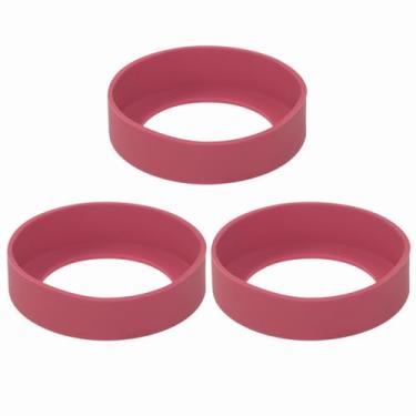 Imagem de ONLYKXY 3 peças 6,5 cm capa protetora de silicone capa de copo resistente ao calor suporte de garrafa porta-copos de borracha protetor de copo base antiderrapante acessórios de anel para garrafa
