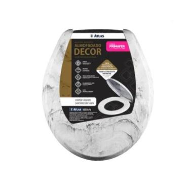 Imagem de Assento Tampa De Vaso Sanitário Almofadado Universal Mármore - Astra, 