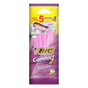 Imagem de Aparelho de Depilação Bic Comfort 2 Women com 5 Unidades Leve 5 Pague 