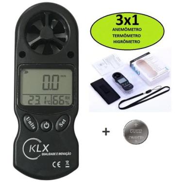 Imagem de Anemômetro Termometro Medidor Velocidade Vento Umidade - KLX QUALIDADE