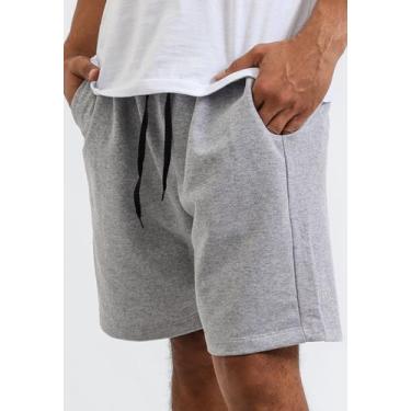 Imagem de Bermuda Masculina Moletinho  - RV3 CONFECÇÃO, Cinza, P