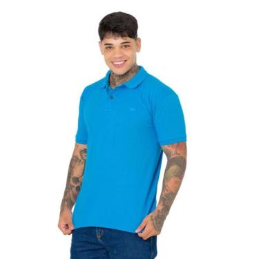 Imagem de Camisa Polo Masculina Ridens Premium Descubra a Elegância, P, Azul pis
