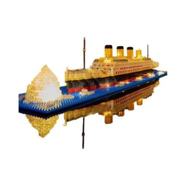 Imagem de Brinquedo de Blocos de Construção Titanic - Navio de Cruzeiro Iceberg 
