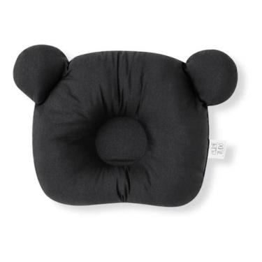 Imagem de Travesseiro Plagiocefalia Para Bebe Cabeça Chata - PRETO - CLICK TUDO