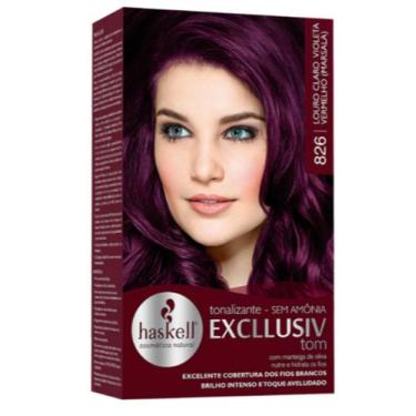 Imagem de Kit Tonalizante Excllusiv Haskell 826 Louro Claro Violeta Vermelho Mar