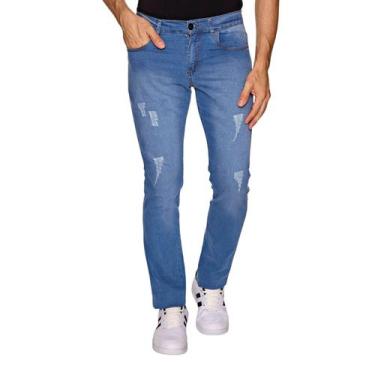Imagem de Calça Jeans Masculina Elastano Lycra Slim Original Roupa - TBTJeans, A