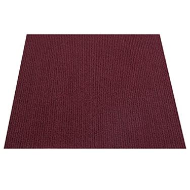 Imagem de Boshen 36 Sq.Ft Peel And Stick Carpet Tiles 12"x12" Tapetes Antiderrapantes Autoadesivos para Piso, Almofadas Protetoras, Quadrados de Carpete Multiuso para Piso, Fáceis de Instala (, Borgonha)