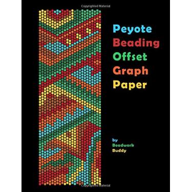 Imagem de Peyote Beading Offset Graph Paper: Design your own unique bead patterns with this specialized offset graph paper. 100 large pages perfect for creating both on loom and off loom projects.