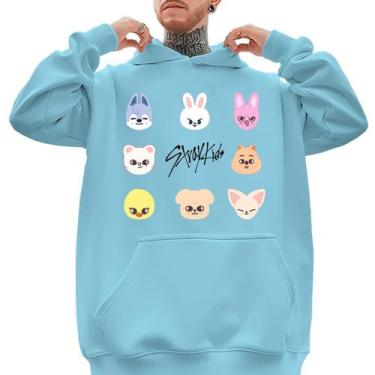 Imagem de Moletom Com Capuz Stray Kids Chibli Integrantes Grupo Kpop - Abstract 