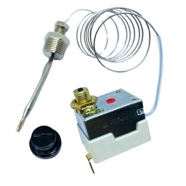 Imagem de Termostato de Segurança Para Fritadeira Elétrica Desliga em 230°C 20 amperes Rosca BSP 3/8" Rearme Manual