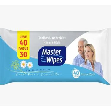 Imagem de Lenço Umedecido Adulto Master Wipes com 40 unidades - Mili