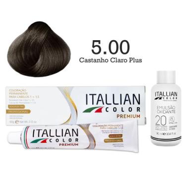 Imagem de Coloração 5.00 Castanho Claro Plus + Oxi 20 Vol  Itallian Color