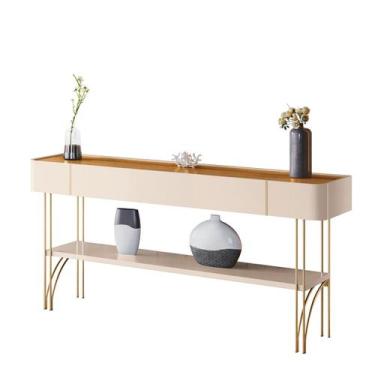 Imagem de Aparador Miami Orgânica 160x76 -EdeCasaMoveis, Miami-Off White-Cinamom