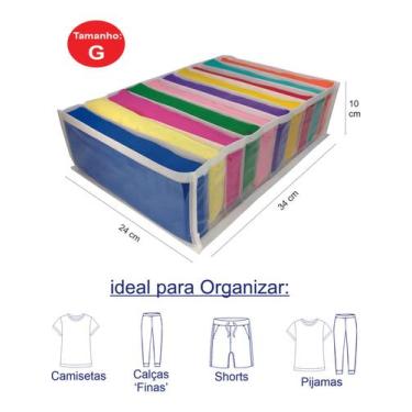 Imagem de Colmeia Organizador de Guarda Roupa "tamanho G" Kit Com 10 Peças - Ide
