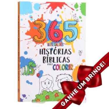 Imagem de Livro 365 Histórias Bíblicas para Colorir Infantil Crianças Crianças I
