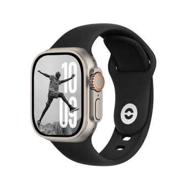 Imagem de Pulseira esportiva para Apple Watch DONEGANI SB Silicone preta 49 mm