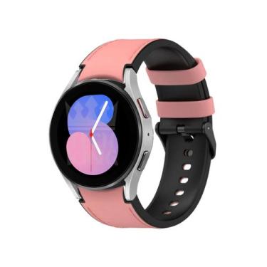 Imagem de pulseira PU (poliuretano) com fecho preto para galaxy watch4 40mm/ 44m