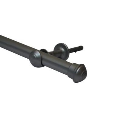 Imagem de Varão de cortina de Madeira 2,0 metros 19mm grosso Bastão de cortina(Titânio/Cinza)