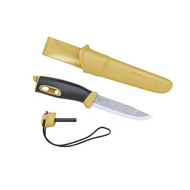 Imagem de Morakniv Companion Spark Faca Sandvik de aço inoxidável com lâmina fixa com bainha e acendedor de fogo, 9 cm