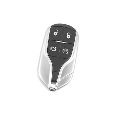 Imagem de TUCKBOLD Controle remoto de entrada sem chave para Ghibli 2014-2018 433Mhz M3N-7393490 4 botões reutilizáveis | Controle de substituição para chave de carro 1 peça para Quattroporte 2012-2018