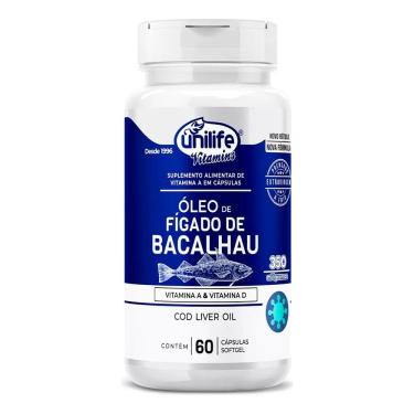 Imagem de Óleo de Fígado de Bacalhau com Vitaminas A e D 60cps-Unilife