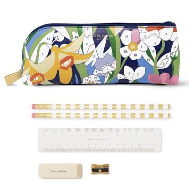 Imagem de kate spade new york Estojo Para Caneta E Lápis Com Material De Escritório, Bolsa Zíper Inclui 2 Lápis, Apontador, Borracha, Régua, Pinte Por Números