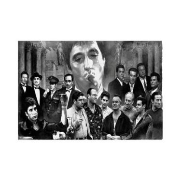 Imagem de Tony Montana Scarface Movie Poster Pintura Em Tela Arte De Parede Para