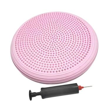 Imagem de Dynwave Tapete de equilíbrio para ioga, assento inflável e espesso, almofada plana e estável para esportes, adultos, casa, homens, mulheres, exercícios, Rosa