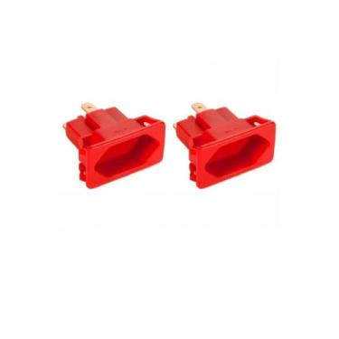 Imagem de 02 Tomada Margirius Para Cx. Embutir Padrão Weg 10/20a Vermelho - 0002