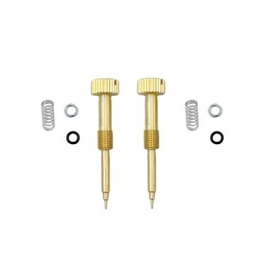 Imagem de 2 conjuntos de kit de reconstrução de carburador carburador mistura de ar combustível ajuste de marcha lenta compatível com CV CV40 CVK CVK40 CVK36 CVK34 Harley Big Twin 1990-1999 Twin